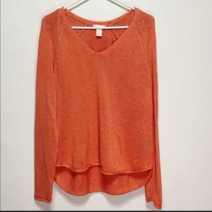 H&M size large, coral knit sweater